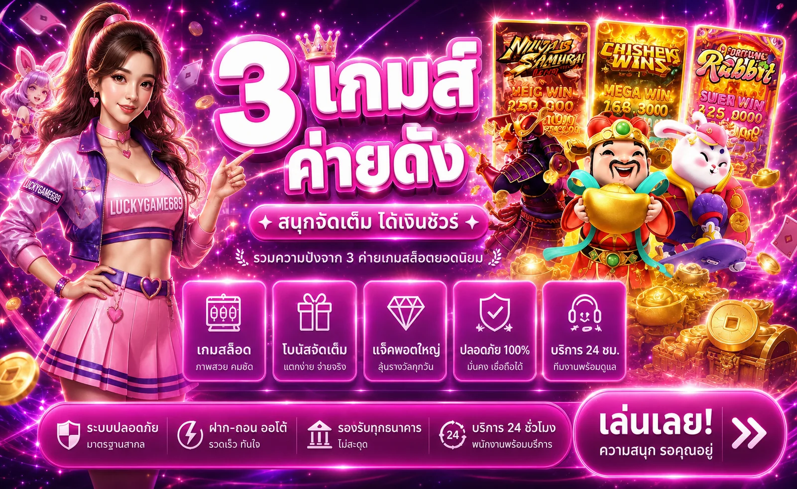 LUCKYGAME689 สล็อต พร้อมตัวละครเกมและค่ายยอดนิยม